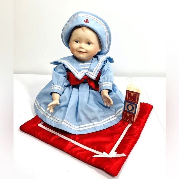 Vintage 1988 Yolanda Bello Picture Perfect Babies ~ AMANDA Porcelain Doll Signed - Picture 1 of 7